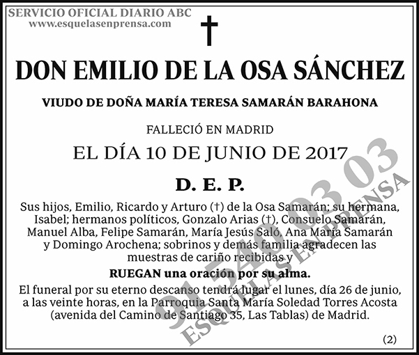 Emilio de la Osa Sánchez